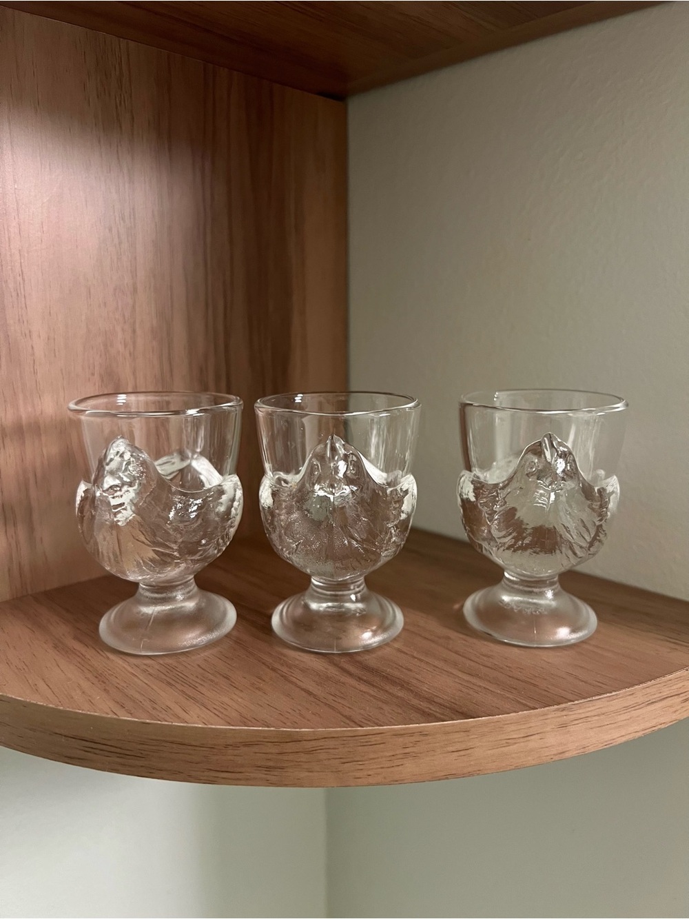 Adorable Luminarc Chicken Egg Cups - Set of 3